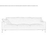 3-seater fabric sofa Semoy