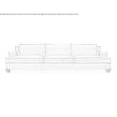 3-seater fabric sofa on wheels Velo
