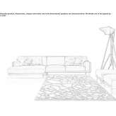 Sofa segmentowa z tkaniny i skóry Maniakoi