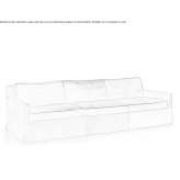 Upholstered 3-seater leather sofa Oropoli