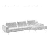 Sofa segmentowa ze zdejmowanym pokrowcem Cayey