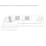 Corner sectional sofa in fabric Fordyce