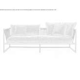 3-seater fabric sofa Drapia