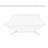2-seater fabric sofa Ledenice