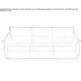 Tapicerowana sofa 3-osobowa z rozkładanym fotelem Belas