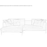 Sectional fabric sofa with a chaise longue Suatu