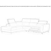 Corner sofa bed with electric drive Razliv