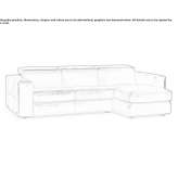 Tapicerowana sofa z szezlongiem Ohlsbach