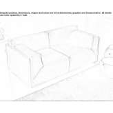 2-seater fabric sofa Marr