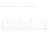 Sofa materiałowa 3-osobowa Weissach