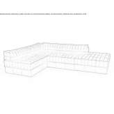 Modułowa rozkładana skórzana sofa Sayda