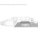 Corner sectional sofa in fabric Arauca