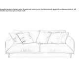 Sofa upholstered with fabric Baxley