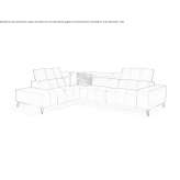 Corner fabric sofa with headrest Capendu