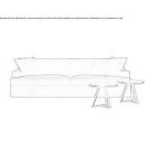 3-seater fabric sofa with a removable cover Crescent