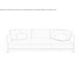 Sofa aksamitna 3-osobowa Bratca