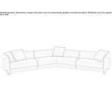 Segmentowa sofa materiałowa Seftigen