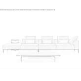 Sectional fabric sofa Berchem