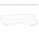Tapicerowana sofa z szezlongiem Blizne