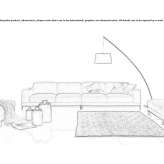 Sectional fabric sofa Jelsa