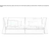 Segmentowa sofa materiałowa Lumbin