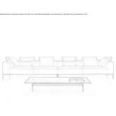 Leather sectional sofa Berchem