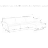Tapicerowana sofa z szezlongiem Blizne
