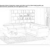 Corner sofa bed in fabric Urmary