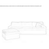 Upholstered 3-seater fabric sofa with removable cover Oropoli