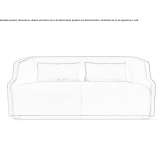 Two-seater velvet sofa Weste