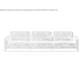 Leather 3-seater sofa Rogatz