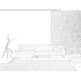 Corner sectional sofa in fabric Coraki