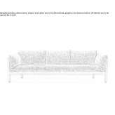 Sofa materiałowa 3-osobowa ze zdejmowanym pokrowcem Gubden