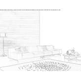 Sectional sofa made of eco-leather Coraki