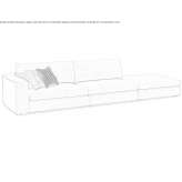 Fabric sofa with chaise longue Aprilia