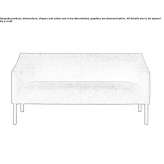 Sofa materiałowa 2-osobowa Horgau