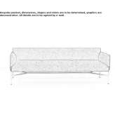 3-seater fabric sofa Firminy