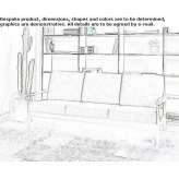 3-seater fabric sofa Moissac