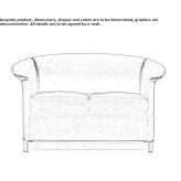 Leather 2-seater sofa Latimer