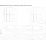 Modułowa sofa z tkaniny Acos