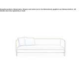 Sofa materiałowa 3-osobowa ze zdejmowanym pokrowcem Boisme