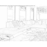 Corner sofa made of eco-leather Coraki