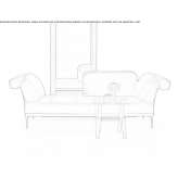 Leather 2-seater sofa Crawley