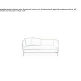 Dwuosobowa sofa materiałowa ze zdejmowanym pokrowcem Boisme