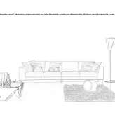 Sectional sofa made of eco-leather Evandale