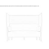 Sofa materiałowa 2-osobowa z wysokim oparciem Tertenia