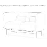 Sofa materiałowa 2-osobowa Kolobovo