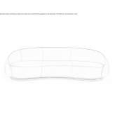 Curved 3-seater sofa Zelena