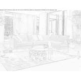 Narożna sofa segmentowa z tkaniny Raucesti