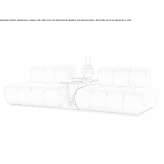 Modular fabric sofa Gebesee